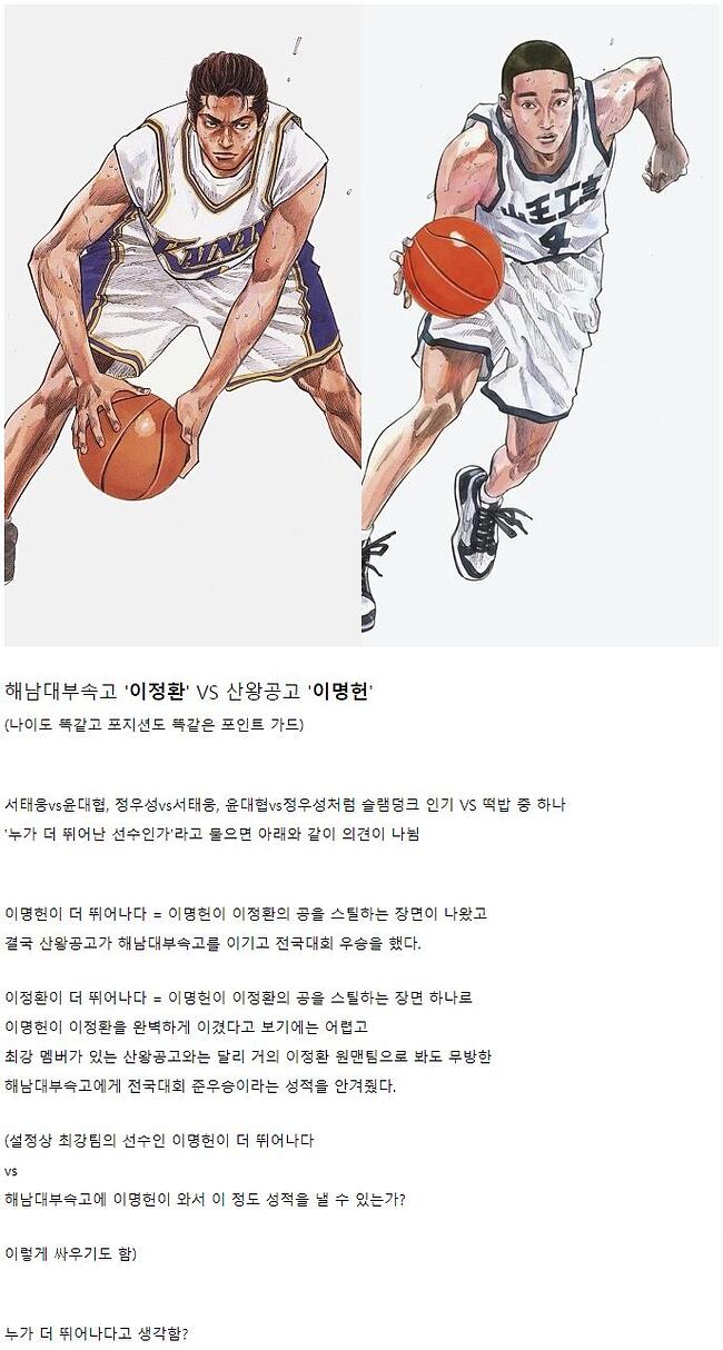 슬램덩크 이정환 vs 이명헌 NBA Mania