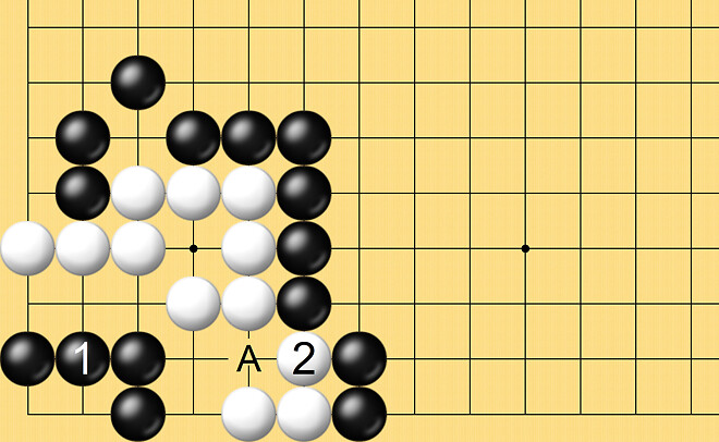 오청원사활, 패 없이 잡기, 급소, 급소
