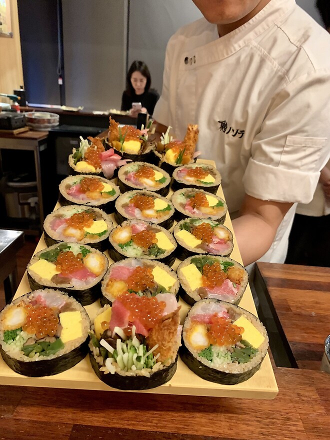 종로 스시논데, 비오는 날의 초밥.