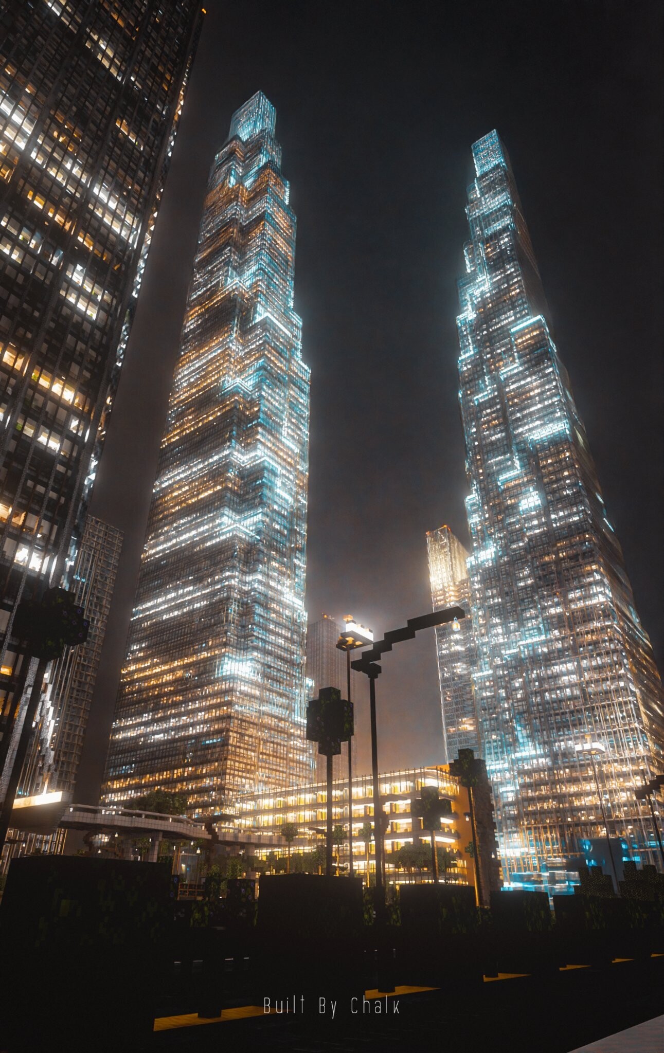 마인크래프트로 만든 도시 고층건물 사진들 - DVDPrime