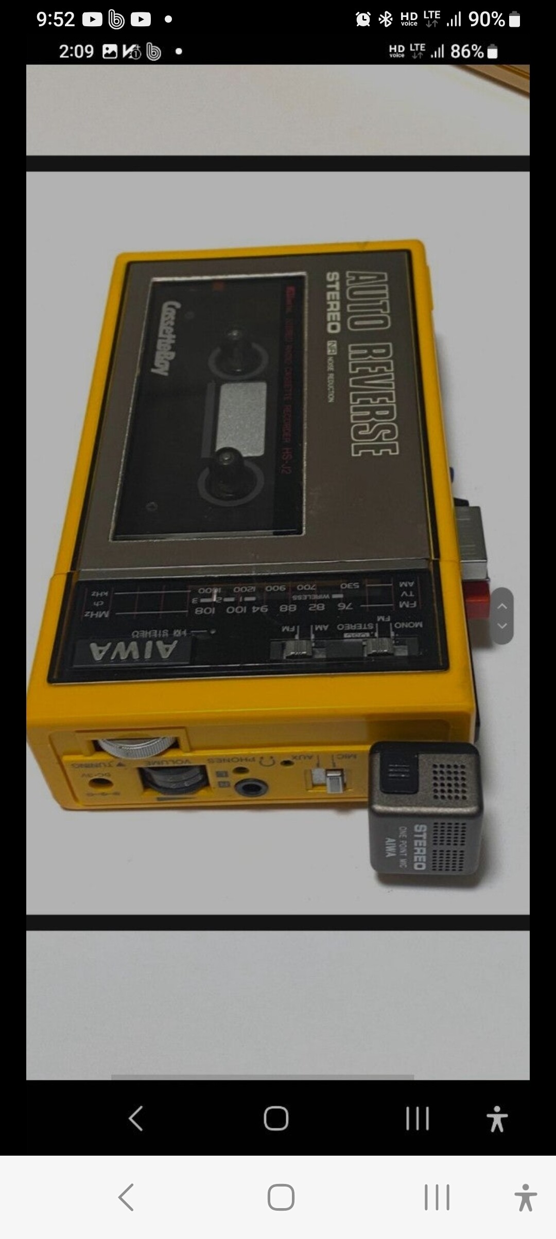 Walkman Aiwa HS-J2 Avec écouteurs HP-A30 – Pour Pièces – Radio Cassette Auto Reverse – Fabriqué Au Japon
