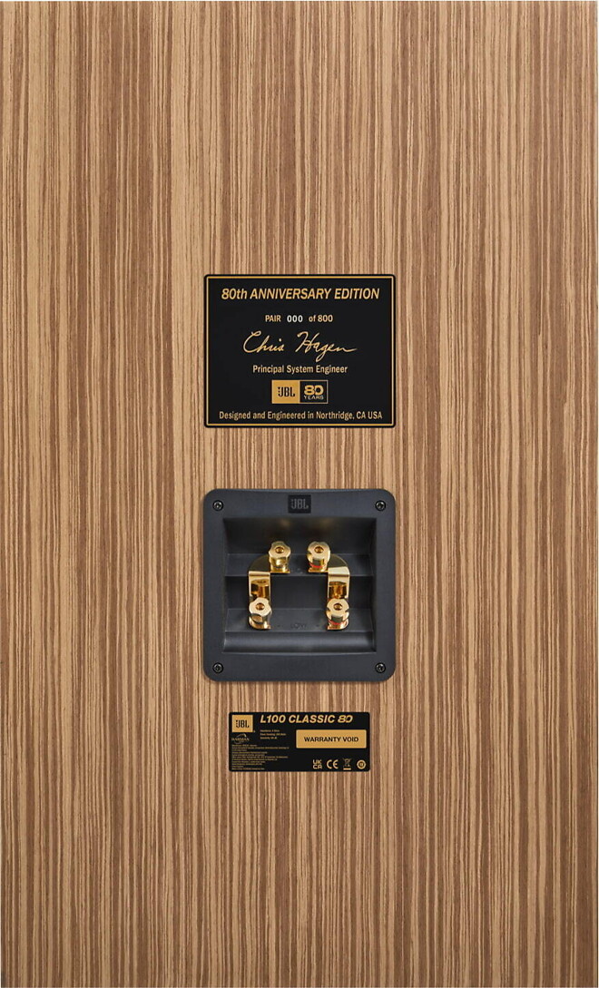 JBL, 80주년 기념 에디션 스피커 L100 Classic 80 출시: 오디오 역사의 80주년을 기념하다