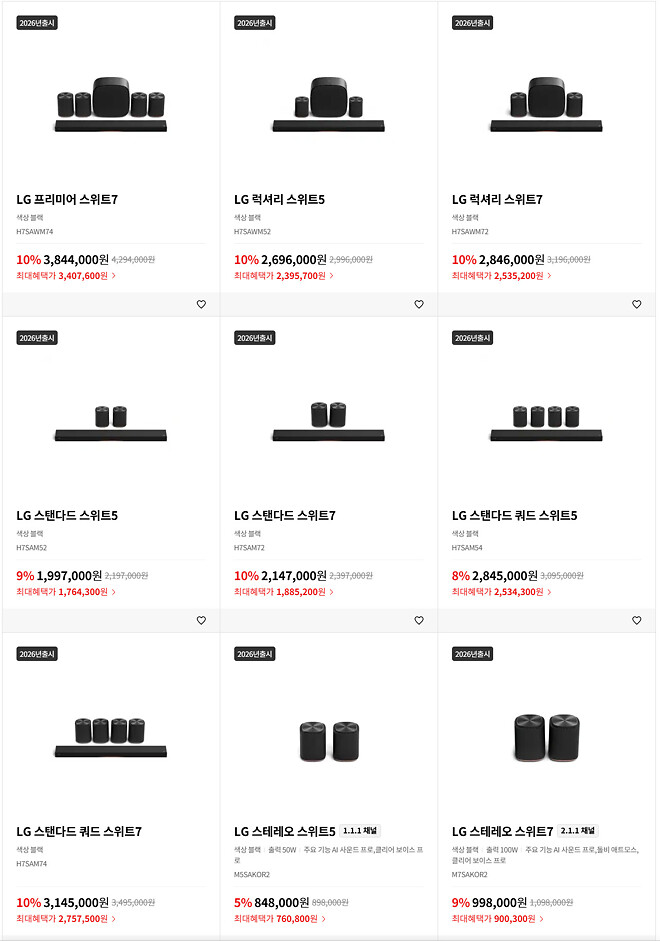 LG 사운드스위트 국내 출시 및 가격 공개