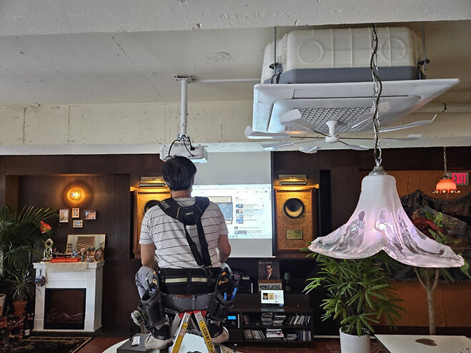 와인바 빔프로젝터 시공사례 : 뷰소닉 VX250-4K 부산 광안리 오스테리아 윤