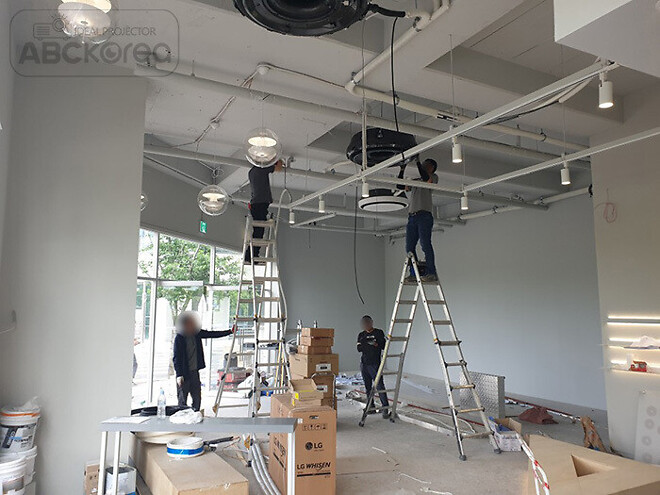 이천 디저트 39 카페 엣지블랜딩 파나소닉 빔프로젝터 시공사례