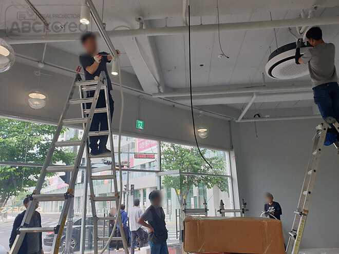 이천 디저트 39 카페 엣지블랜딩 파나소닉 빔프로젝터 시공사례