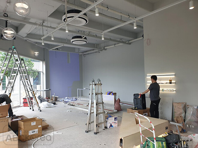 이천 디저트 39 카페 엣지블랜딩 파나소닉 빔프로젝터 시공사례