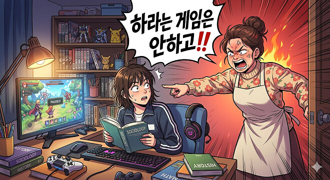 플스에 빠진 아들 - 하라는 게임은 안하고~