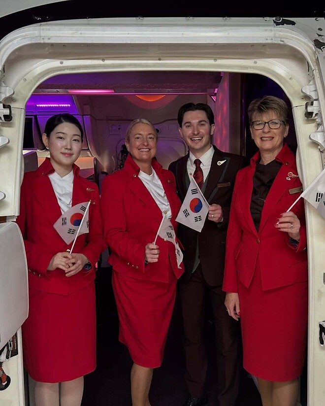 버진애틀랜틱항공 인천&ndash;런던 신규 취항 기념식 현장