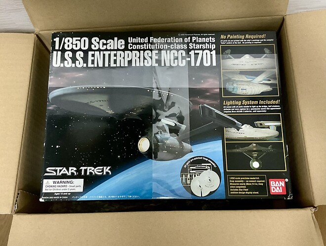 반다이 1/850 스타트렉 ncc-1701 엔터프라이즈 개봉기