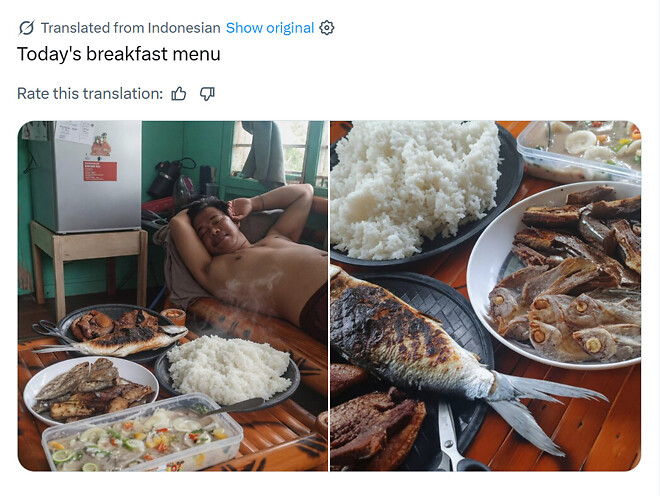 오늘의 아침 메뉴