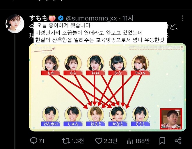 열도의 고딩 연애 예능.jpg