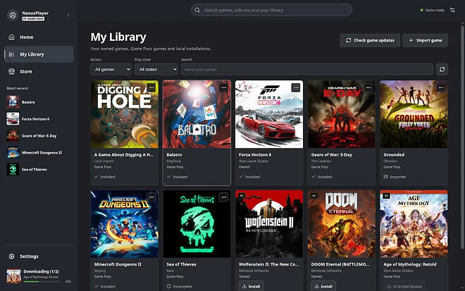 이제 스팀덱(스팀OS)에서 XBOX 게임패스가 실행됩니다