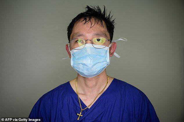 The hospital where Shim Hyoung-chul (pictured) works is at the center of what has become the largest national outbreak outside of China - where the virus first surfaced
