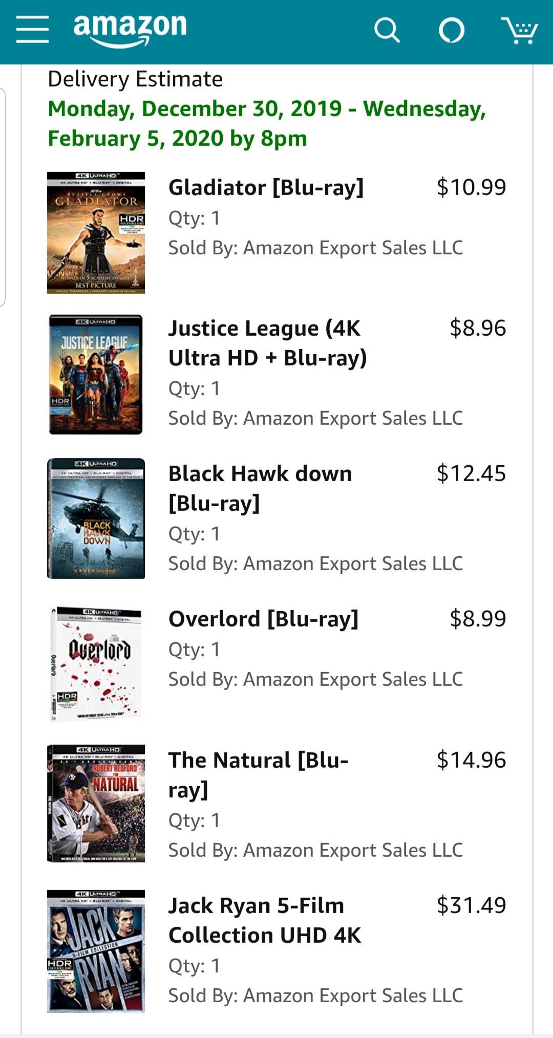 이번 블프 북미아마존 질렀네요.현대카드 혜택 굿이네요. - DVDPrime