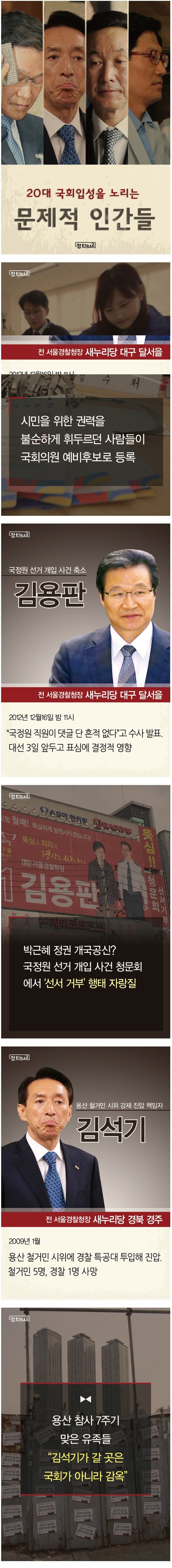 20대 국회입성을 노리는 문제적 인간들