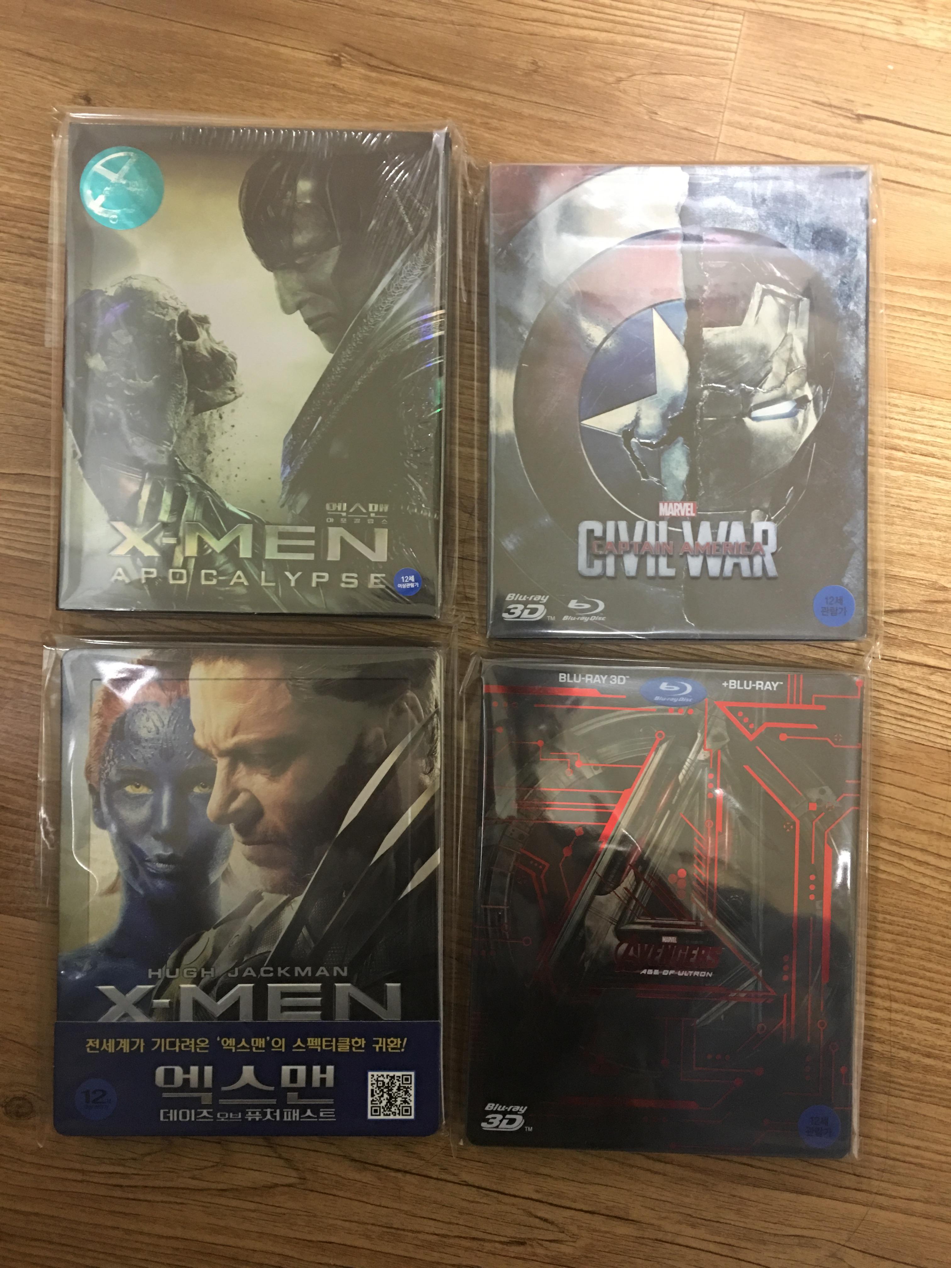 시빌워 , 엑스맨 아포칼립스 , 엑스맨 데오퓨 스틸북 한정 판매해요 - DVDPrime