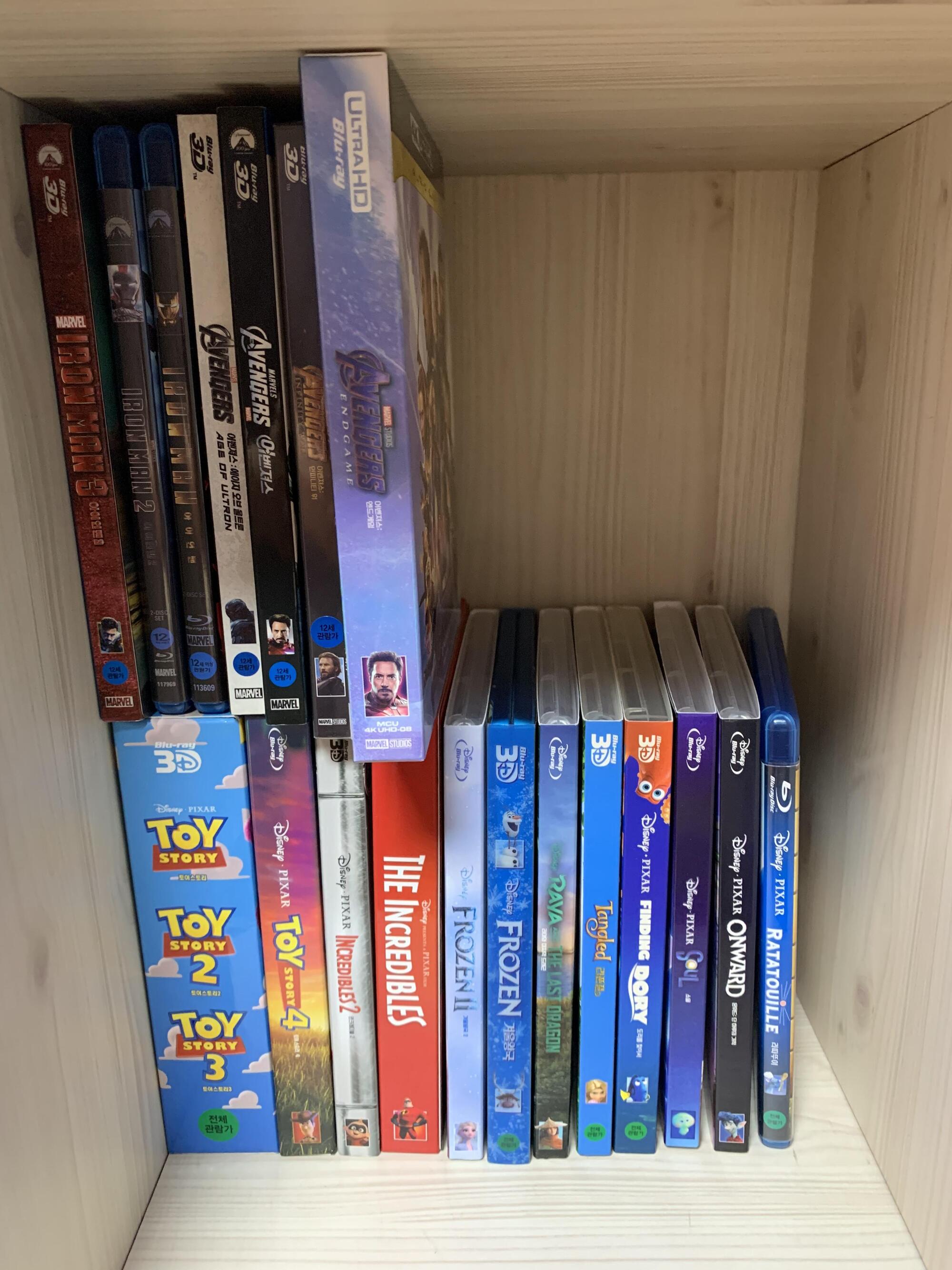 카드결제가능]디즈니 픽사 애니메이션, 마블 아이언맨 어벤져스 블루레이 한정판 스틸북 일반판 정리합니다 - DVDPrime