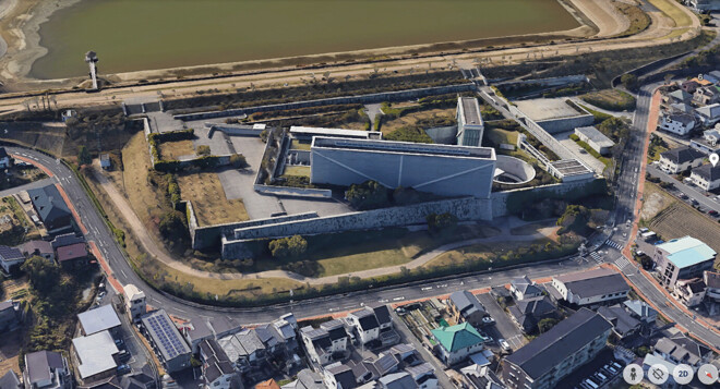 안도 다다오 건축물의 관람객 동선 - 사야마 이케 박물관