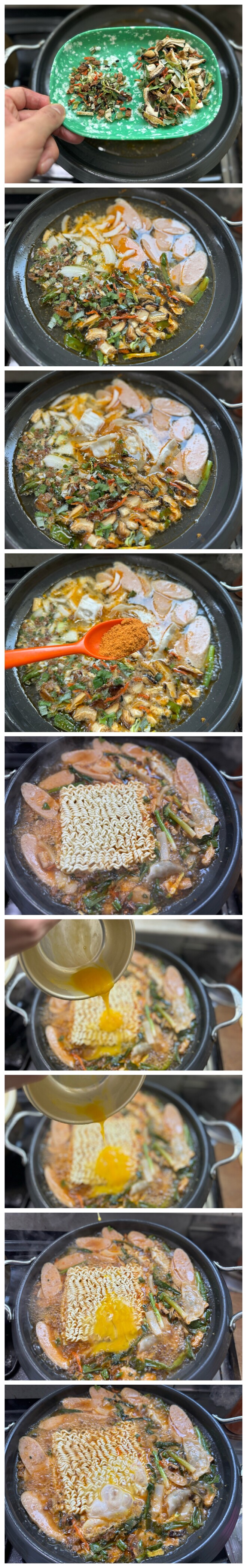 이것저것 넣어본 라면