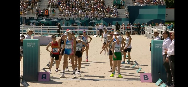 근대5종 결승 마지막 레이저런 시작!!!!!!