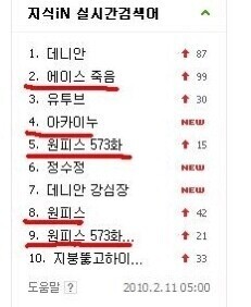 매니아인들이 뽑는 만화속 인상적이었던 죽음 8강전 3경기