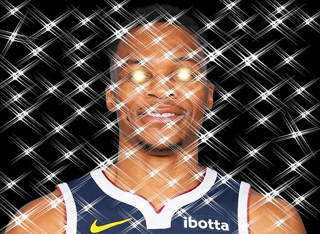 경기를 끝내는 웨스트브룩의 호쾌한 덩크!