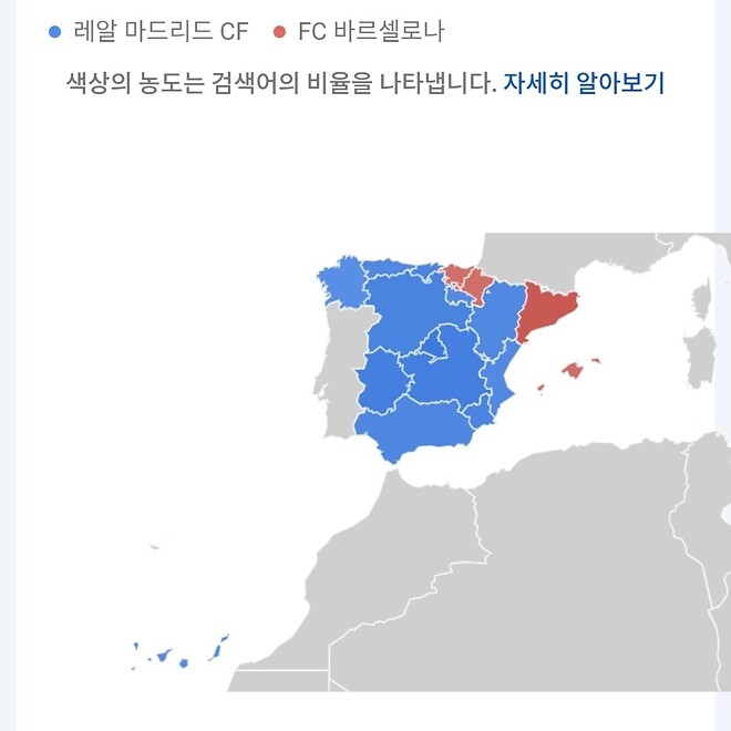 스포츠 라이벌 몇개 구글 트렌드로 검색해봤습니다.