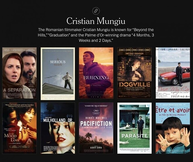 유명감독들이 선정한 21세기 최고영화