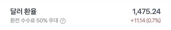 환율 1475 입갤 ㅋㅋㅋㅋ