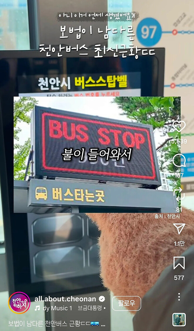 천안버스 시스템 근황