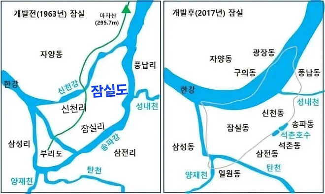 역사 탐구: 본래 강북이었던 섬이 중심이 되기까지