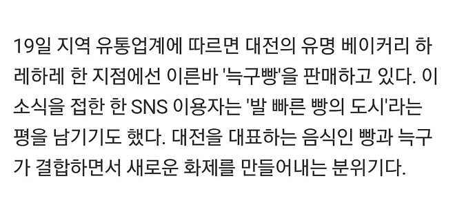 대전 늑구빵 등장