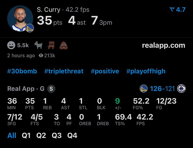 스테픈 커리 및 드레이먼드 그린, 알 호포드 오늘 스텟