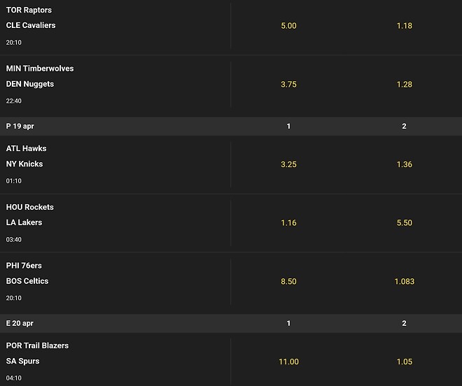 플옵 1라 시리즈 승리 배당률.