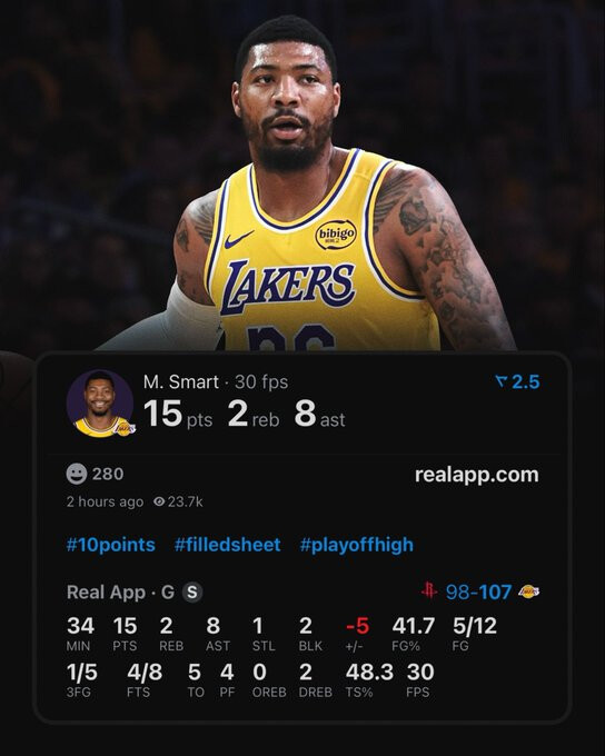 마커스 스마트 오늘 스텟