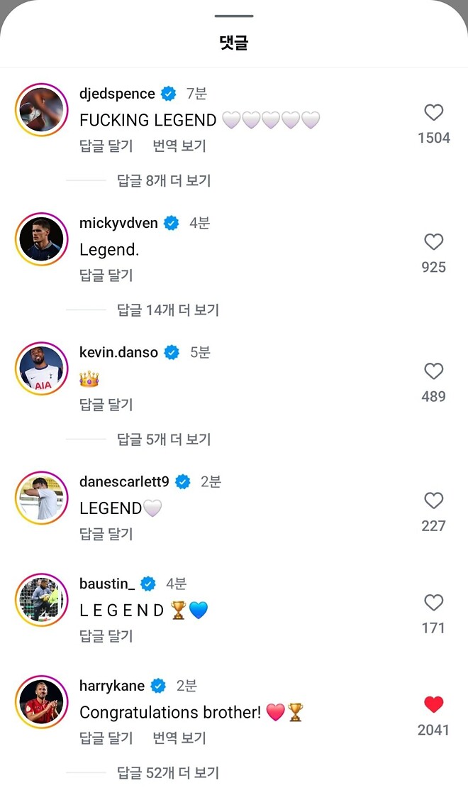 모우라,워커 피터스,포름,비머,케인,함부르크 손흥민 축하.jpg