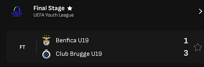 [오피셜] 유스리그 세미 파이널 결과