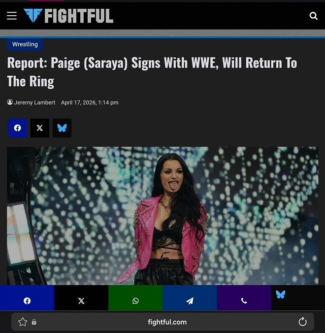 페이지 wwe 복귀인듯