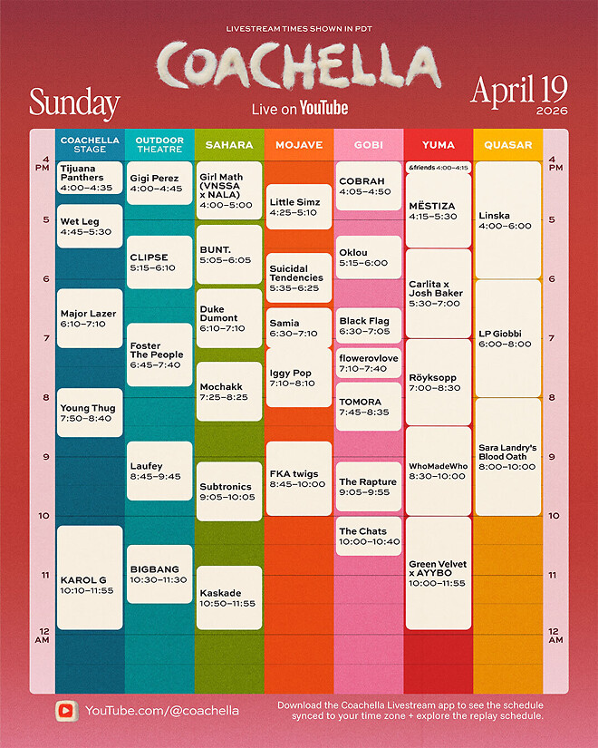(유튜브 생중계) 코첼라 2주차 - 낮 2시 30분 빅뱅