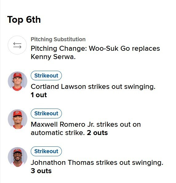 고우석 AA 2이닝 1안타 무실점 5삼진 3경기연속 무실점