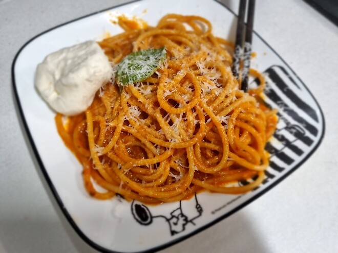 토마토 파스타 완성