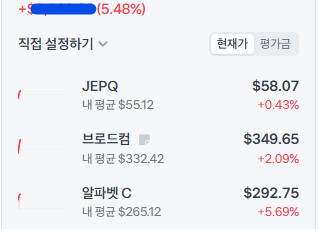 우려와는 달리 제 포폴 친구들은 잘 버티네요.