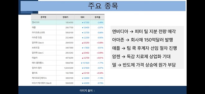 미국 🇺🇸 메인 종목