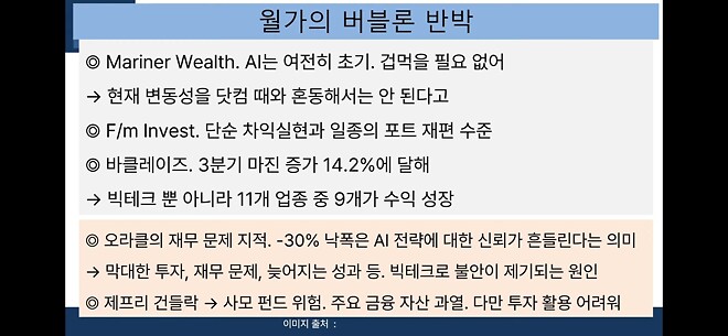 월가의 거품론 반박