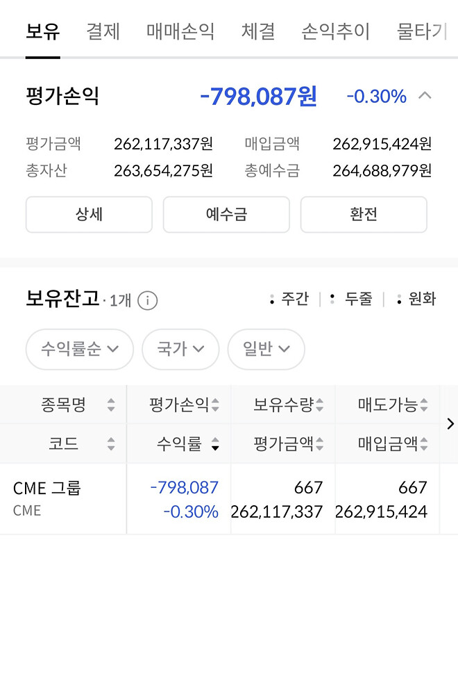 매미일지 CME 몰빵진입