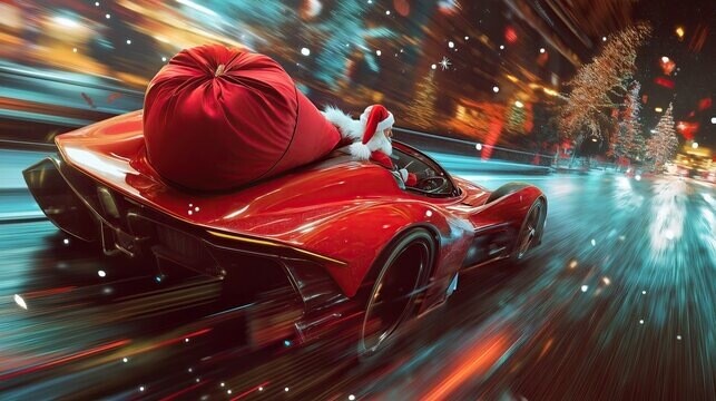 산타 차 뽑았다