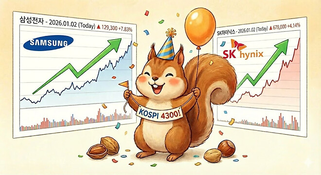 오늘은 KOSPI 4300을 찍은 날입니다.