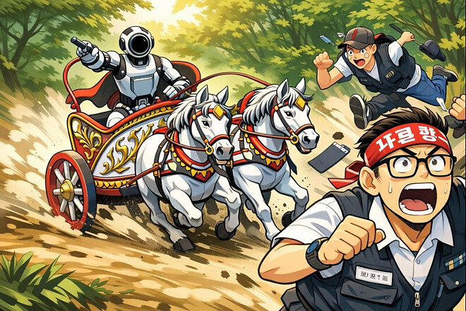 거대한 수레 막을 수 없었다!