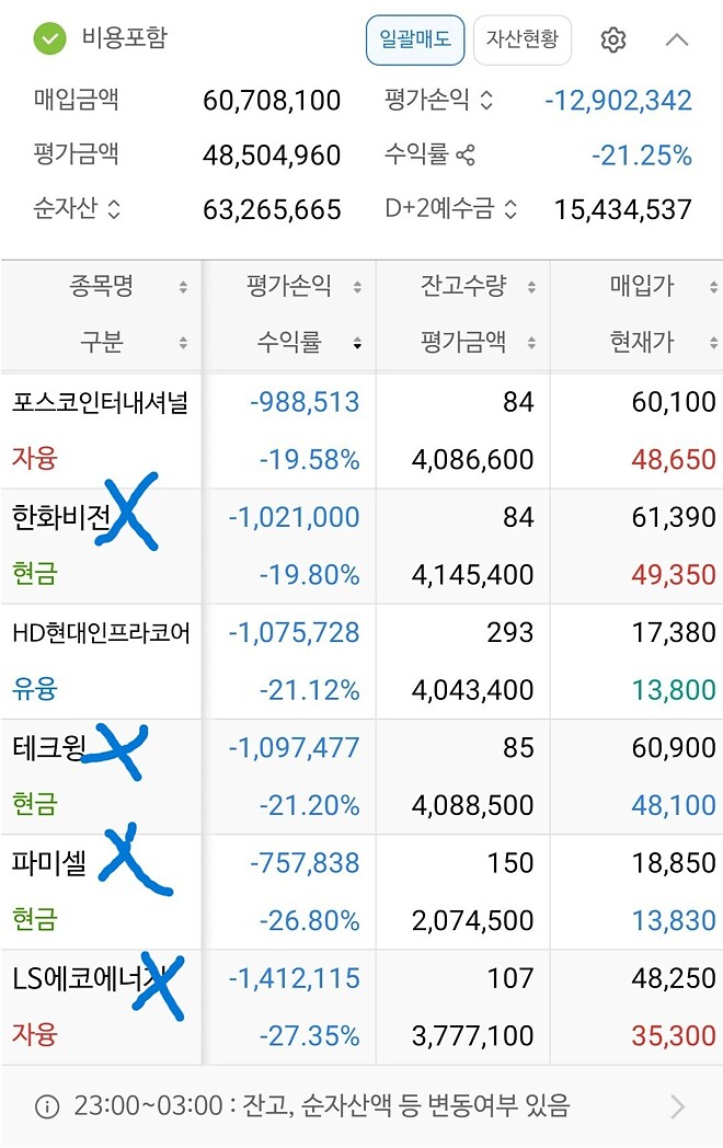 열심히 벌지만 마이너스 평손은 늘어나는 마법을 보여드림1